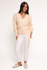 Abbey Ballet Wrap Cardigan - Cream